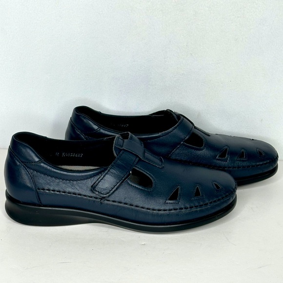 Sas Roamer Slip On Loafers Navy Blue Mary Jane T-strap Lightweight Sz‎ 7.5 - Picture 10 of 11